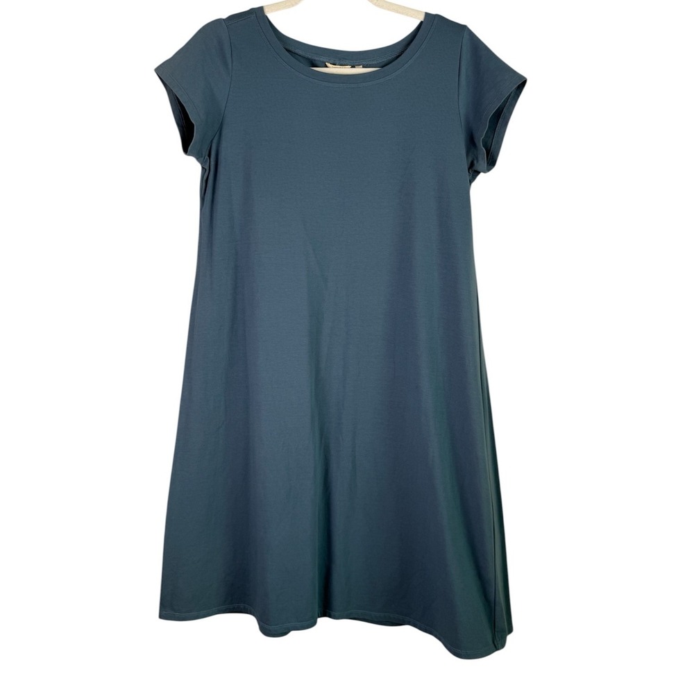 The Territory Ahead Blue T-shirt Dress Short Sleeve Stretch Womens M Minimalist